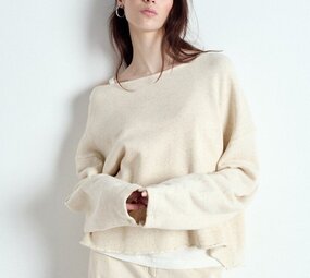 AMERICAN VINTAGE ITONAY sweat ecru chine