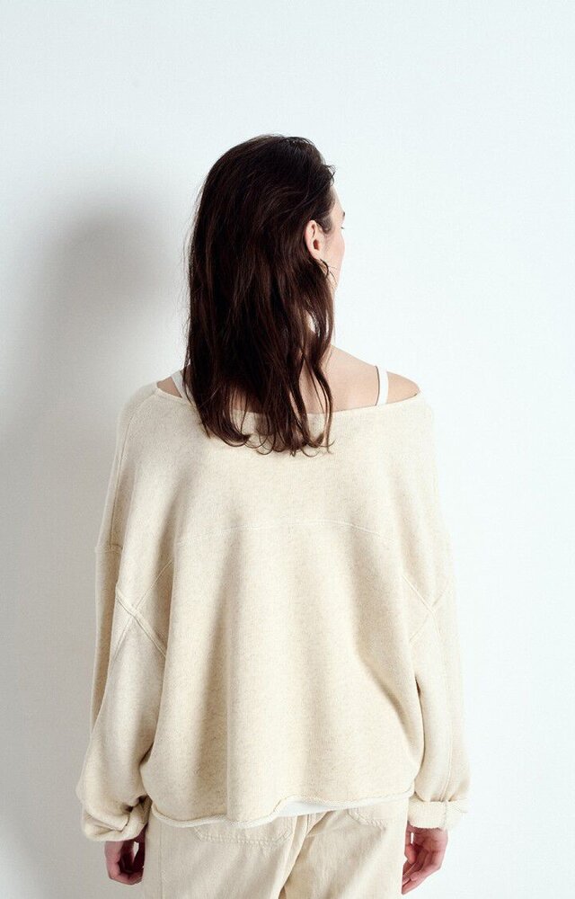 AMERICAN VINTAGE ITONAY sweat ecru chine