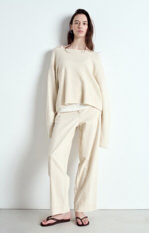 AMERICAN VINTAGE ITONAY sweat ecru chine