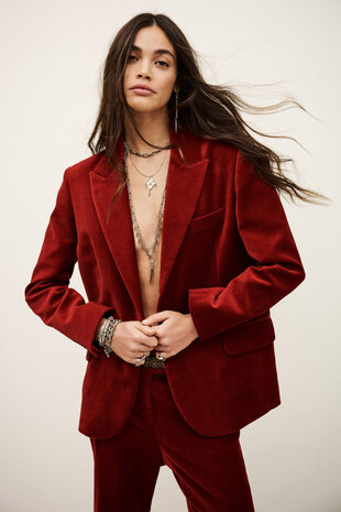 BA&SH BOOP blazer manches longues rouge