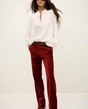 BA&SH BABILON pantalon boot-cut rouge