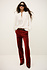 BABILON pantalon boot-cut rouge
