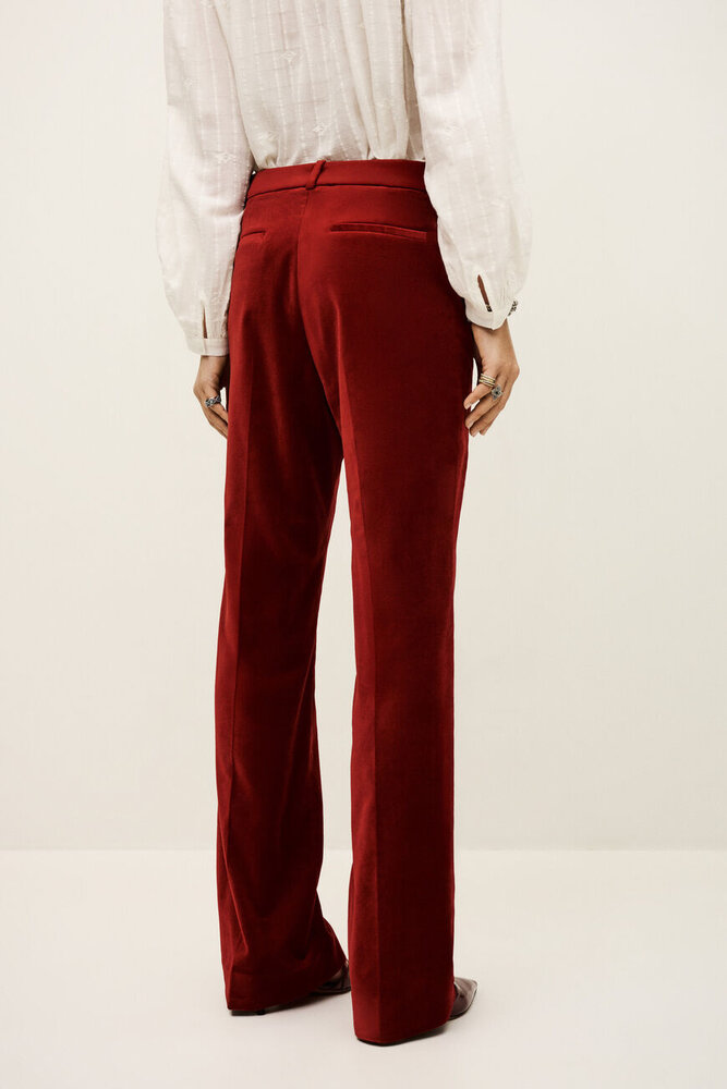 BA&SH BABILON pantalon boot-cut rouge