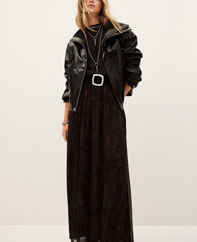 BA&SH BERNIE blouson en cuir ebene