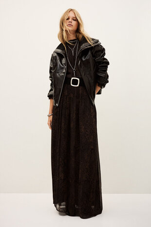 BA&SH BERNIE blouson en cuir ebene