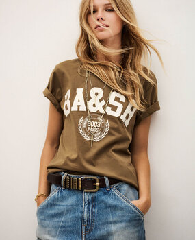 BA&SH IONI tee-shirt manches courtes cafe