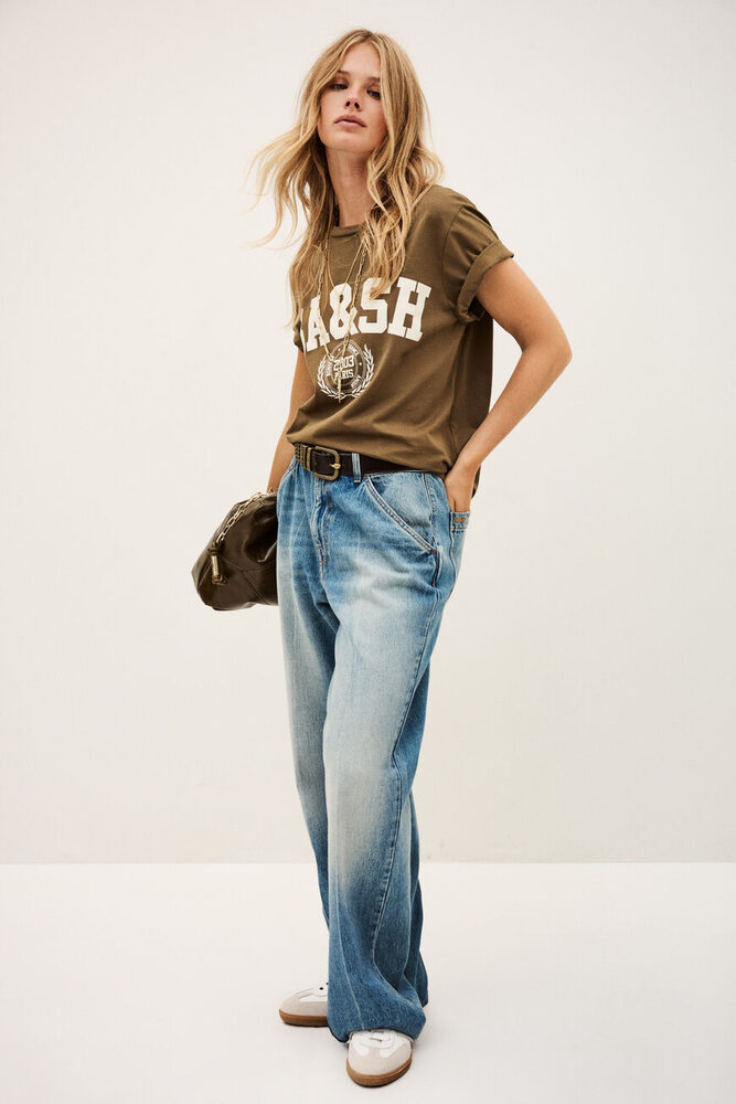 BA&SH IONI tee-shirt manches courtes cafe