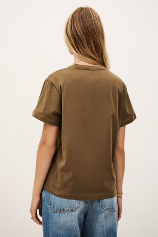 BA&SH IONI tee-shirt manches courtes cafe