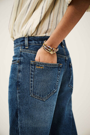 BA&SH VADOU Jeans coupe évasée flare lightusedblue