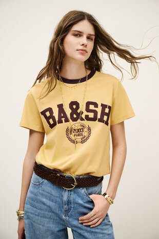 BA&SH IONI tee-shirt manches courtes jaune