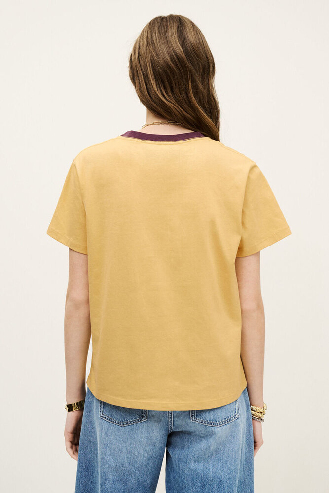 BA&SH IONI tee-shirt manches courtes jaune