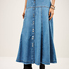 BA&SH LADDIE jupe longue évasée lightusedblue