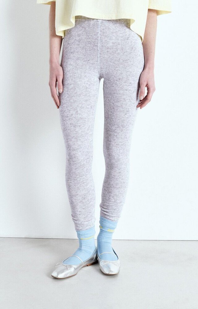 AMERICAN VINTAGE EVONA legging gris clair chine