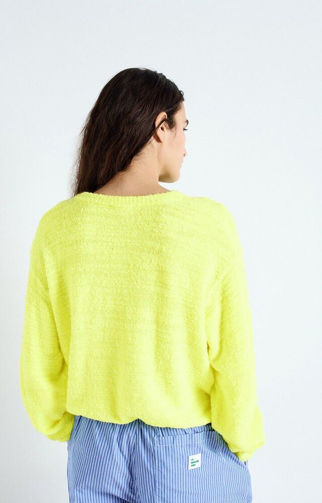 AMERICAN VINTAGE LIGEWAY pull jaune fluo