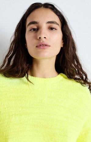 AMERICAN VINTAGE LIGEWAY pull jaune fluo