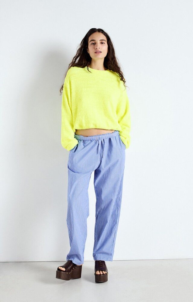 AMERICAN VINTAGE LIGEWAY pull jaune fluo