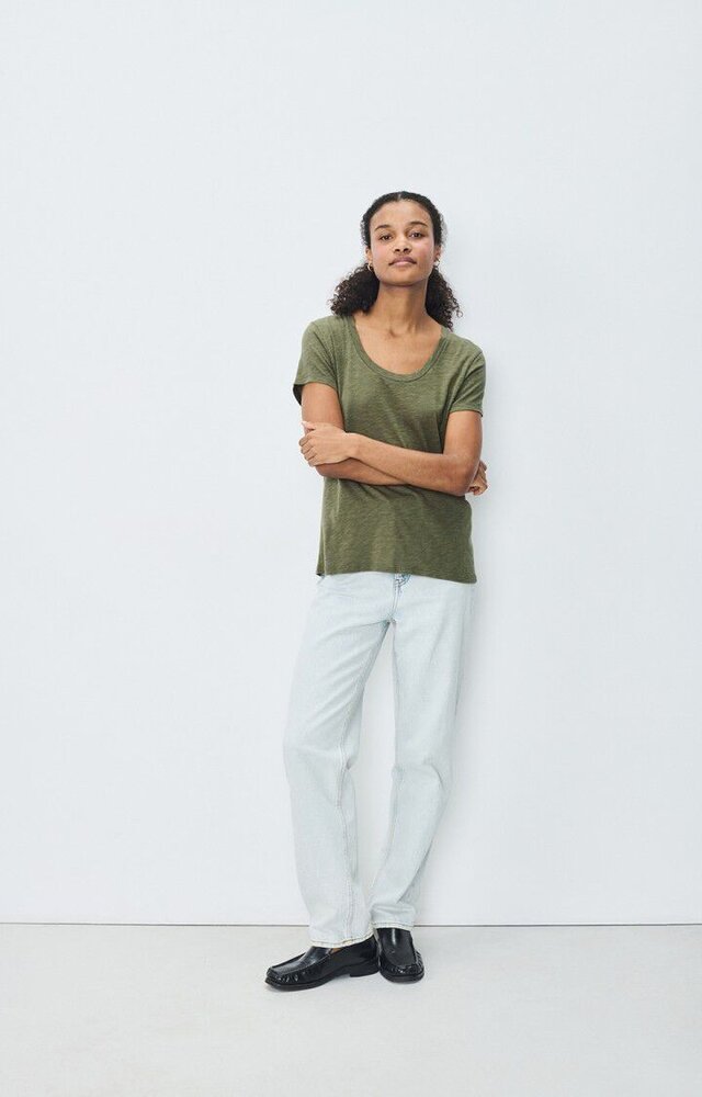 AMERICAN VINTAGE JACKSONVILLE t-shirt kaki vintage