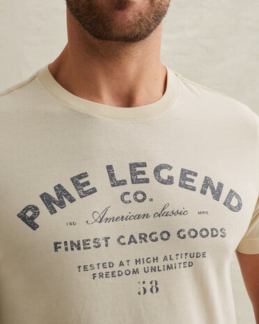 T-shirt en jersey avec graphisme beige T-shirt en jersey avec graphisme beige