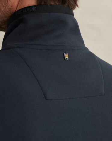 Veste en sweat avec col montant et fermeture éclair bleu Veste en sweat avec col montant et fermeture éclair bleu