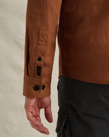 Chemise en coton/lin avec détails de couture jaune Chemise en coton/lin avec détails de couture jaune