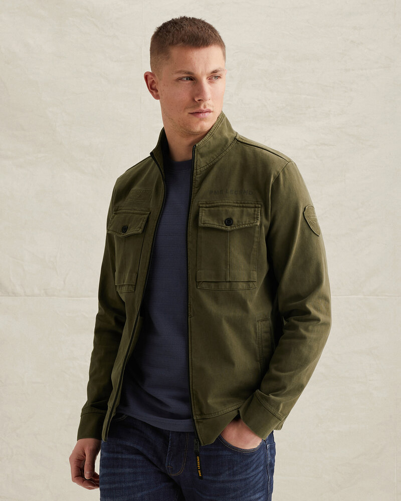 Veste hybride avec fermeture zippée verte Veste hybride avec fermeture zippée verte