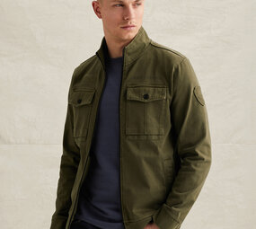 Veste hybride avec fermeture zippée verte