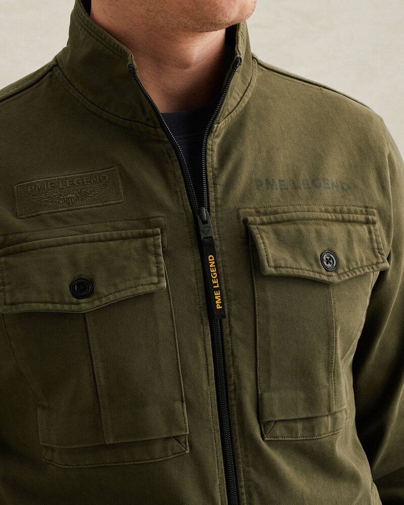 Veste hybride avec fermeture zippée verte Veste hybride avec fermeture zippée verte