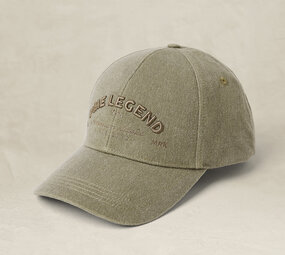 Casquette en twill délavé verte