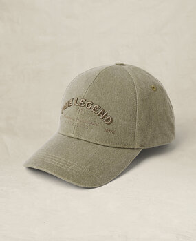 Casquette en twill délavé verte