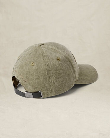 Casquette en twill délavé verte