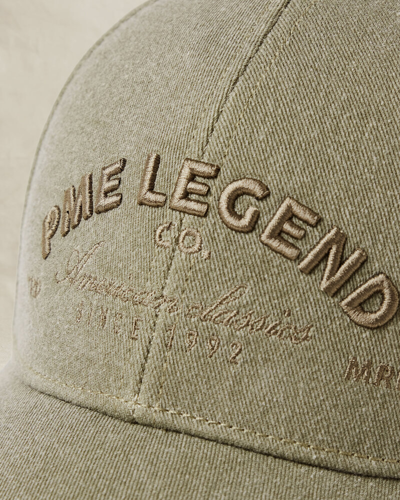 Casquette en twill délavé verte Casquette en twill délavé verte