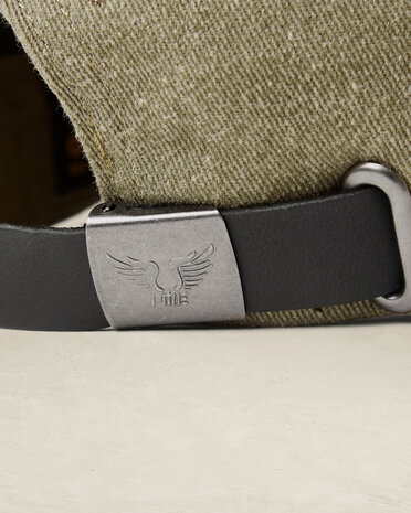 Casquette en twill délavé verte