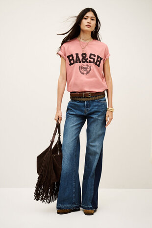 BA&SH IONI tee-shirt manches courtes rose