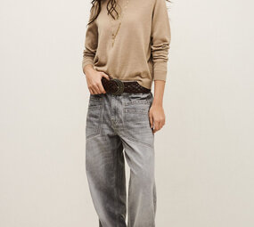 BA&SH BYLEIL pull beige chine