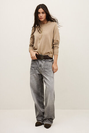 BA&SH BYLEIL pull beige chine