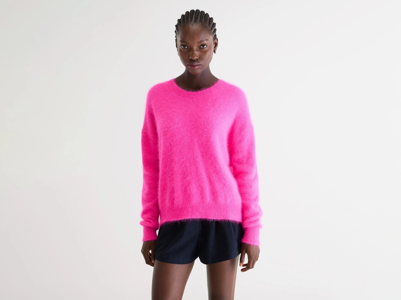BELLEROSE DATUS pull en angora fluo pink BELLEROSE DATUS pull en angora fluo pink