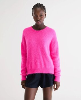 BELLEROSE DATUS pull en angora fluo pink