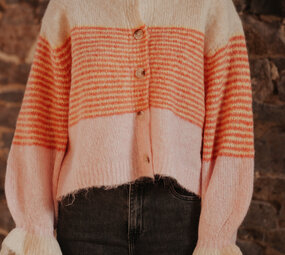 YSOLIA gilet rose/orange