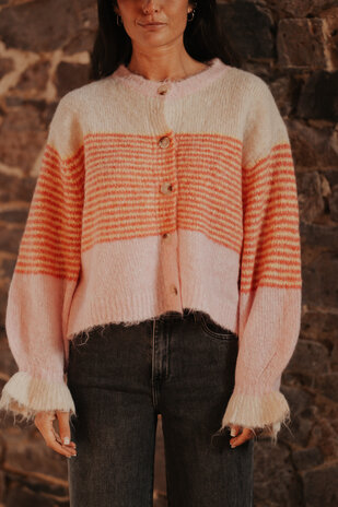 YSOLIA gilet rose/orange