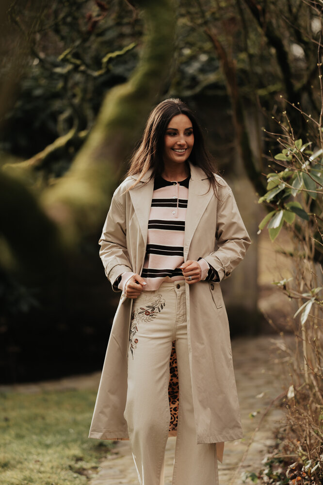 BOHO jean brodé crème naturelle