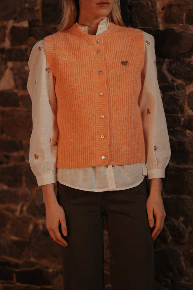 NAYZEA gilet sans manches orange saumon NAYZEA gilet sans manches orange saumon