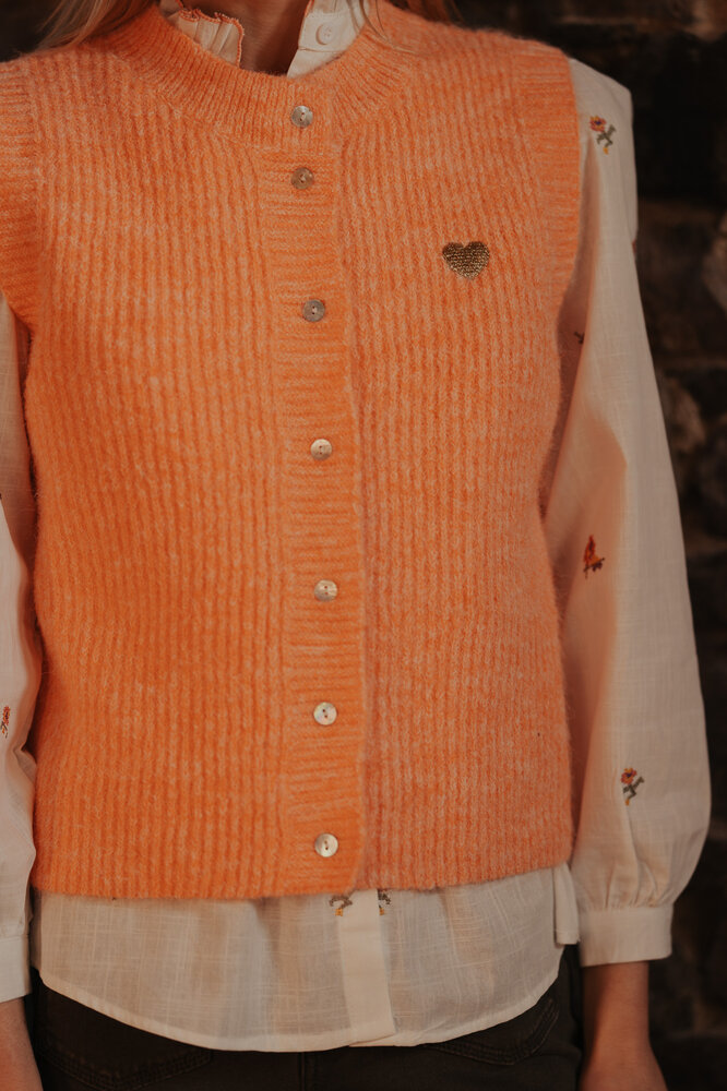 NAYZEA gilet sans manches orange saumon NAYZEA gilet sans manches orange saumon