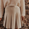 MIRABELLE jupe plissée beige