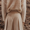 MIRABELLE jupe plissée beige