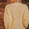 NYVARA pull en crochet jaune