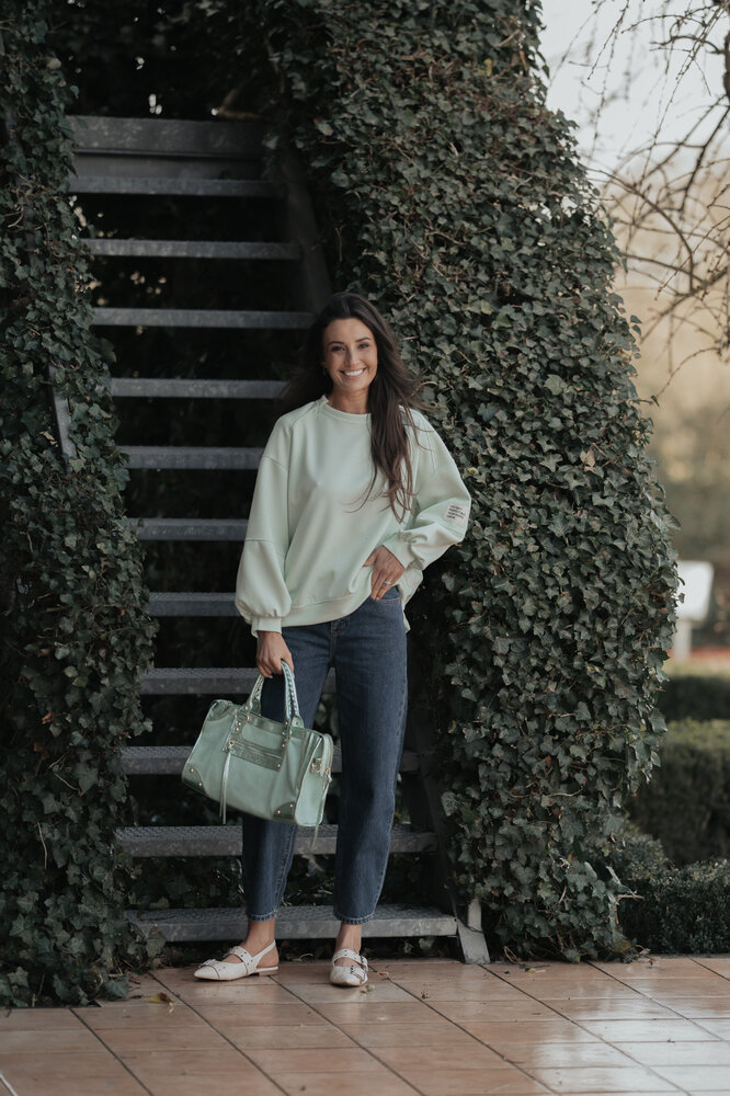 OPHIRA pull vert pastel