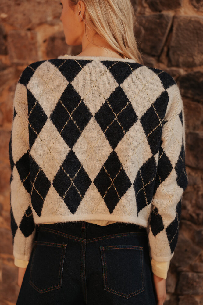 YXELIA gilet bleu/beige