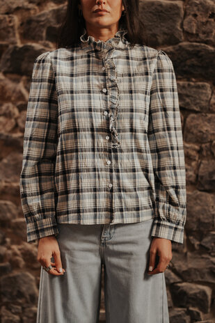 KYSSIA chemise a carreaux bleu