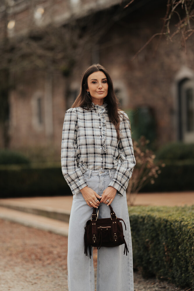 KYSSIA chemise a carreaux bleu