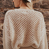 NYVARA pull en crochet beige